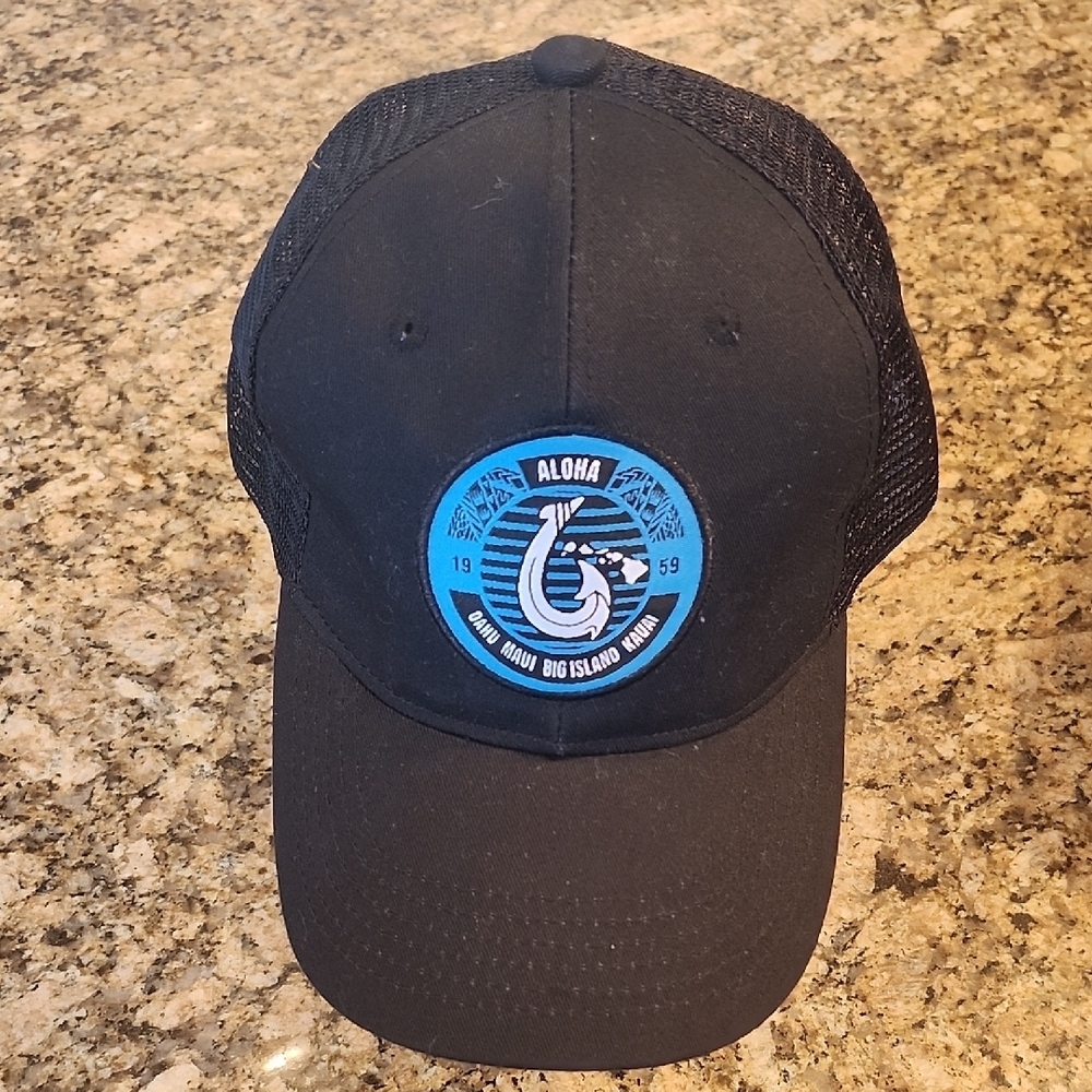 Aloha Black and Blue Trucker Hat‎